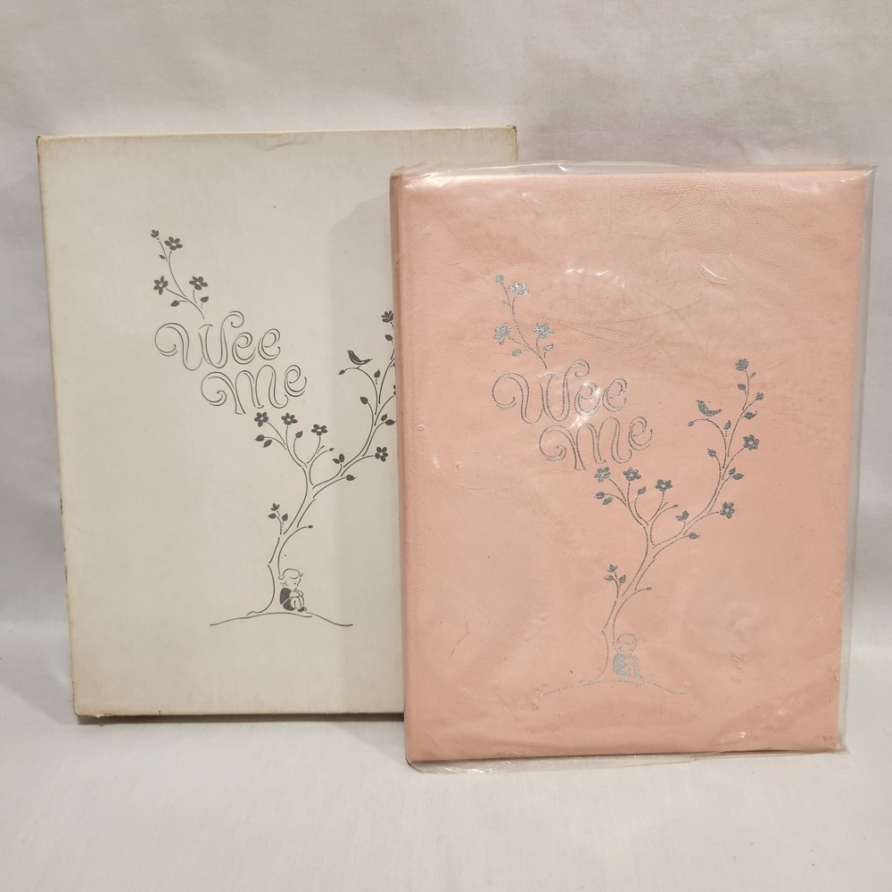 Vintage 1965 C.R. Gibson Wee Me Baby Memory Book Pink‎ Unused Stina Nagel Boxed